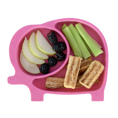 Starixa® Bebek ve Çocuk için Sevimli Fil Model Desenli Yemek Bebek Mama Kabı Bölmeli Tabak