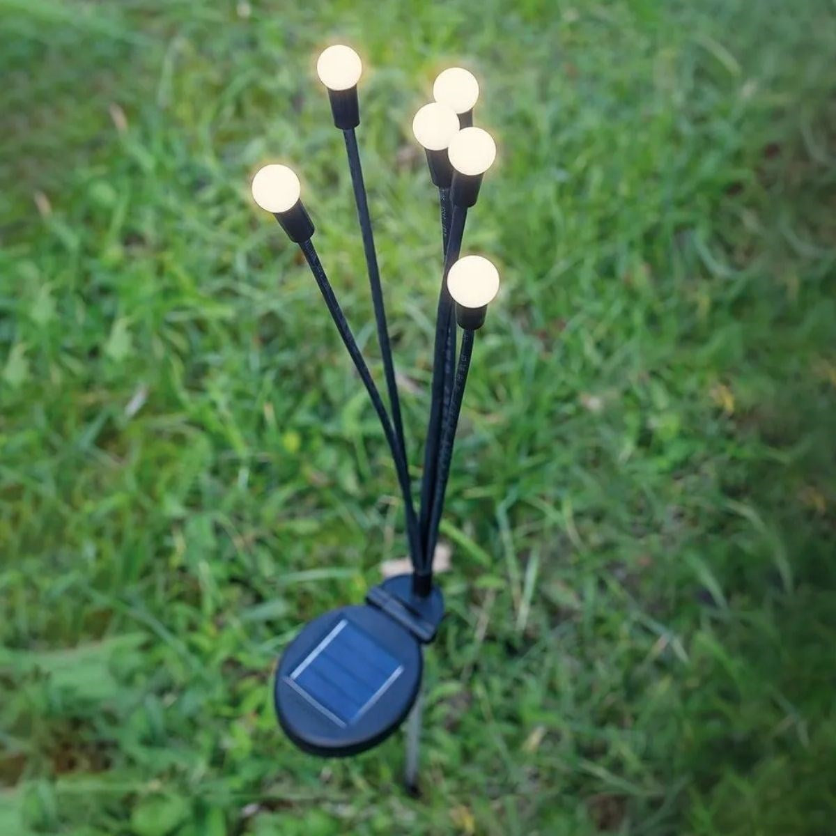 2 قطعة من مصابيح الحديقة البلاستيكية التي تعمل بالطاقة الشمسية - إضاءة LED كروية خارجية، مصباح شمسي يفتح ويغلق تلقائيًا (5347)