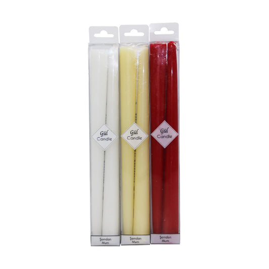2 PIECE CANDELABRA CANDLE KING SIZE (5347)
