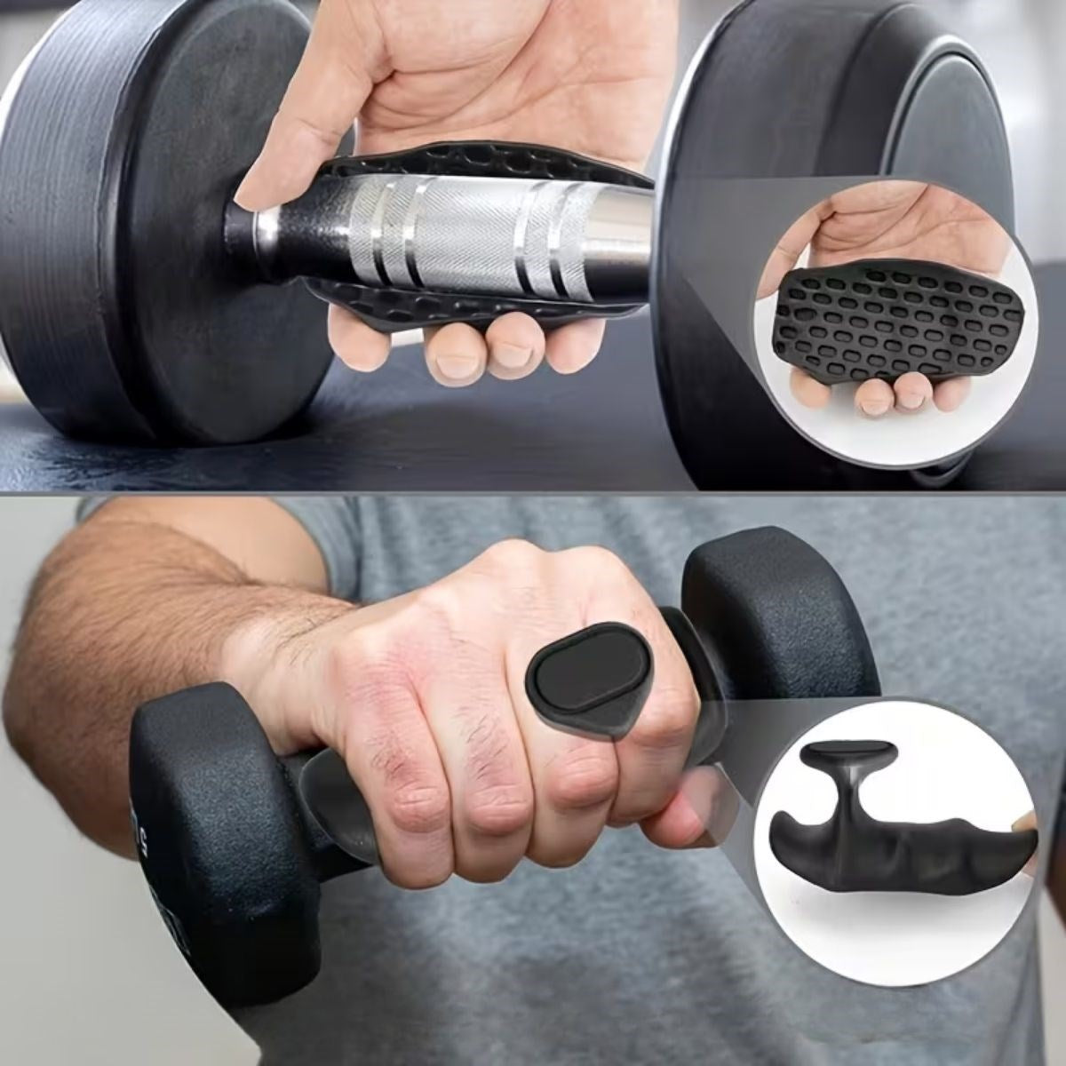 2 Adet Sporcu El Koruma Silikonu - Fitness, Ağırlık Kaldırma ve Antrenman İçin Kaymaz El Pedi (5347)