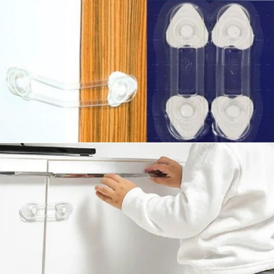 2-Piece Mini Multi-Purpose Lock - Child Safety Drawer, Cabinet, Lid Lock (5347)