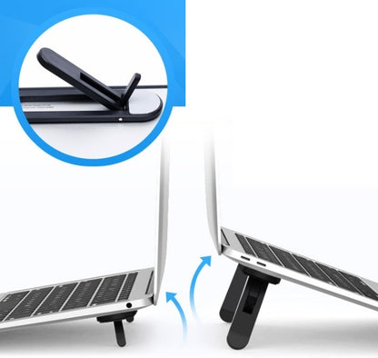 2 Kademeli Katlanabilir ve Yapışkanlı Laptop Standı Siyah (5347)