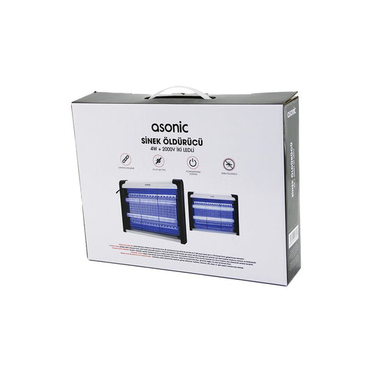 2 LEDLİ SİNEK ÖLDÜRÜCÜ CIZ MAKİNE 4W - 2000V 30M2 ETKİNLİK ALANI AS-A28 (5347)