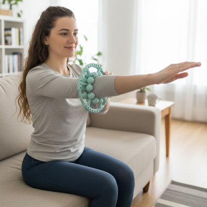 20 Tekerlekli Ayarlanabilir Bacak ve Kol Masaj Aleti - 360° Tam Daire Derin Doku Kas ve Lenfatik Masaj Silindiri (5347)