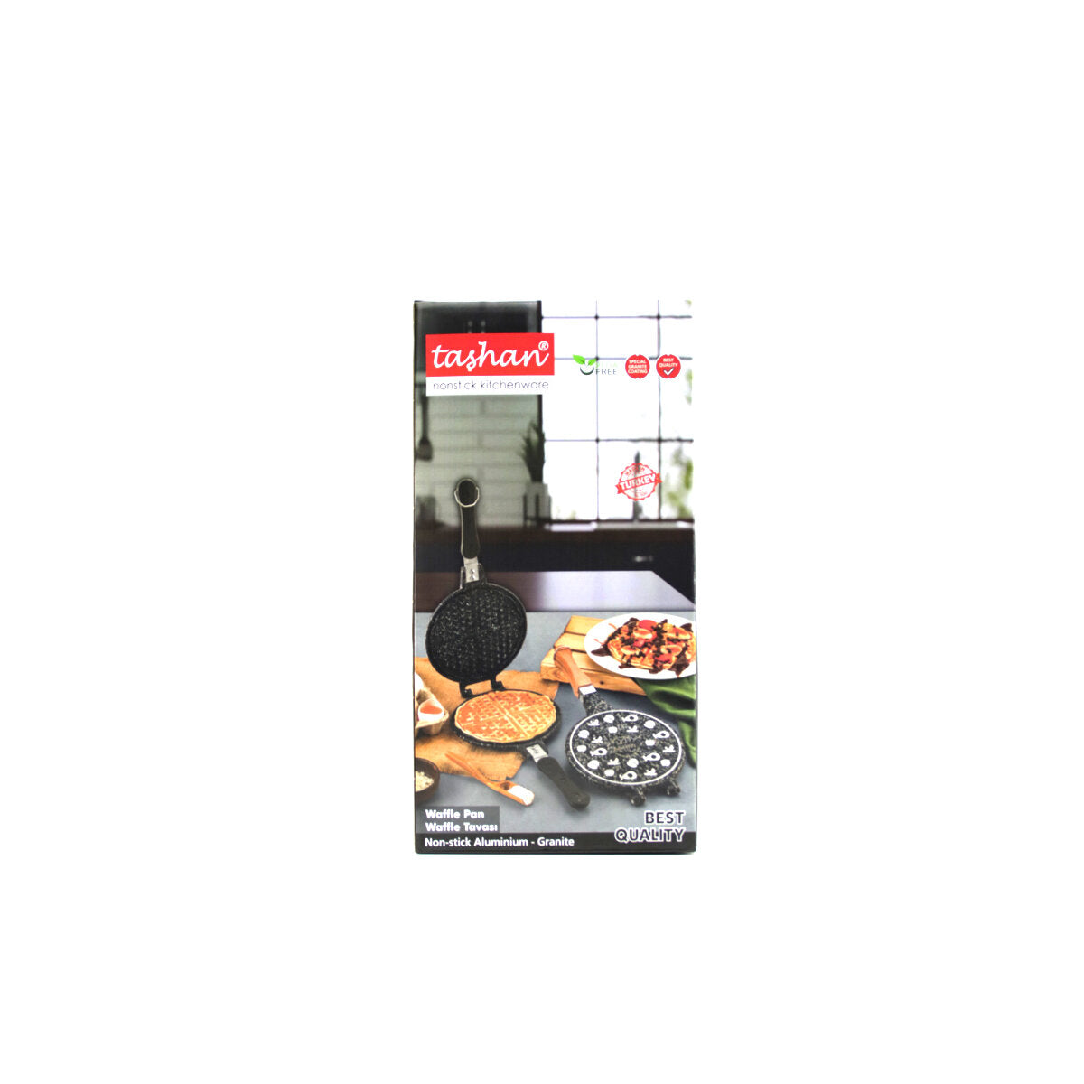 20CM GRANİT DÖKÜM WAFFLE TAVA BAKALİT SAP (5347)