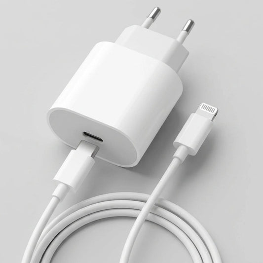 20W Hızlı Şarj Adaptörü USB-C to Lightning Kablolu - PD Destekli Süper Hızlı Şarj Cihazı (5347)