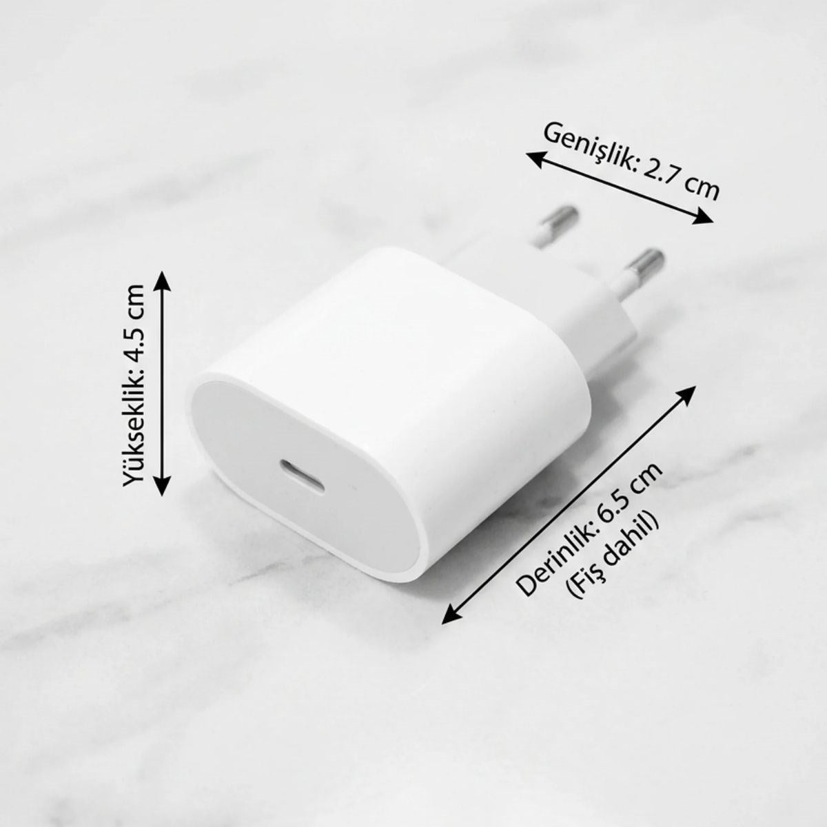 20W USB-C Hızlı Şarj Adaptörü - Power Delivery (PD) Destekli Güç Adaptörü, Güvenli Şarj Başlığı (5347)