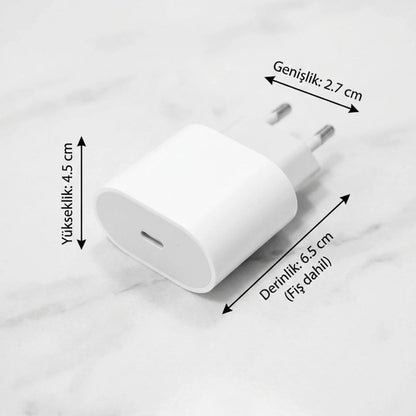 20W USB-C Hızlı Şarj Adaptörü - Power Delivery (PD) Destekli Güç Adaptörü, Güvenli Şarj Başlığı (5347)