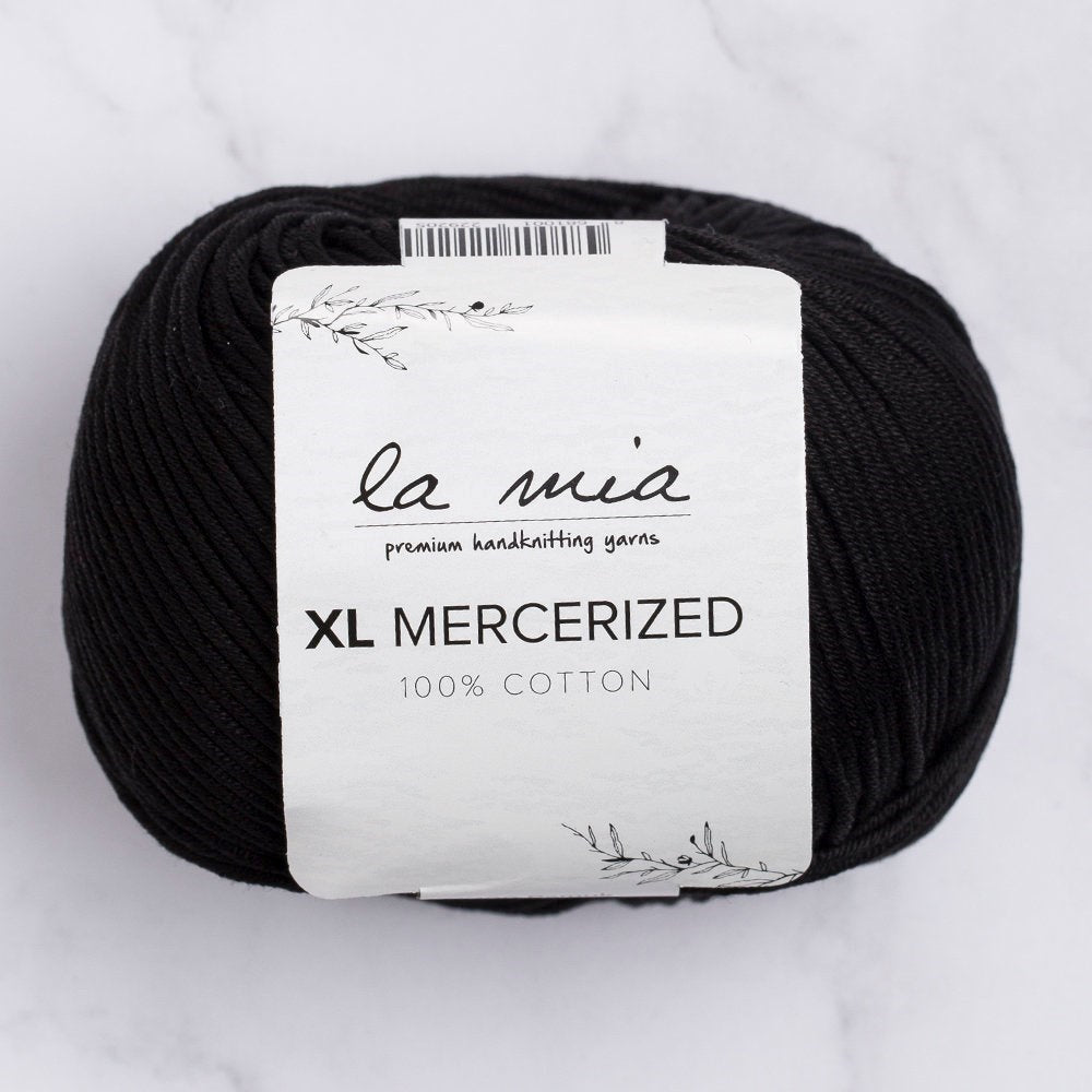 La Mia XL Mercerized Black Hand Knitting Yarn - 1 - 33758
