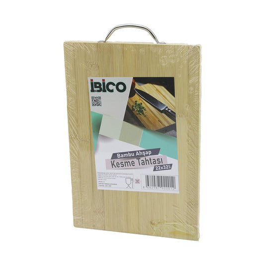 22X32 X 1.7CM LUX AHŞAP BAMBU KESİM PANOSU - KESME TAHTASI METAL KULPLU (5347)