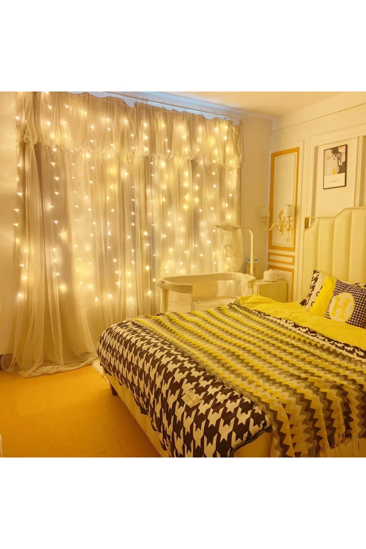 8 Function Fairy Curtain LED Remote Control Daylight Curtain Fairy LED (3m x 3m)