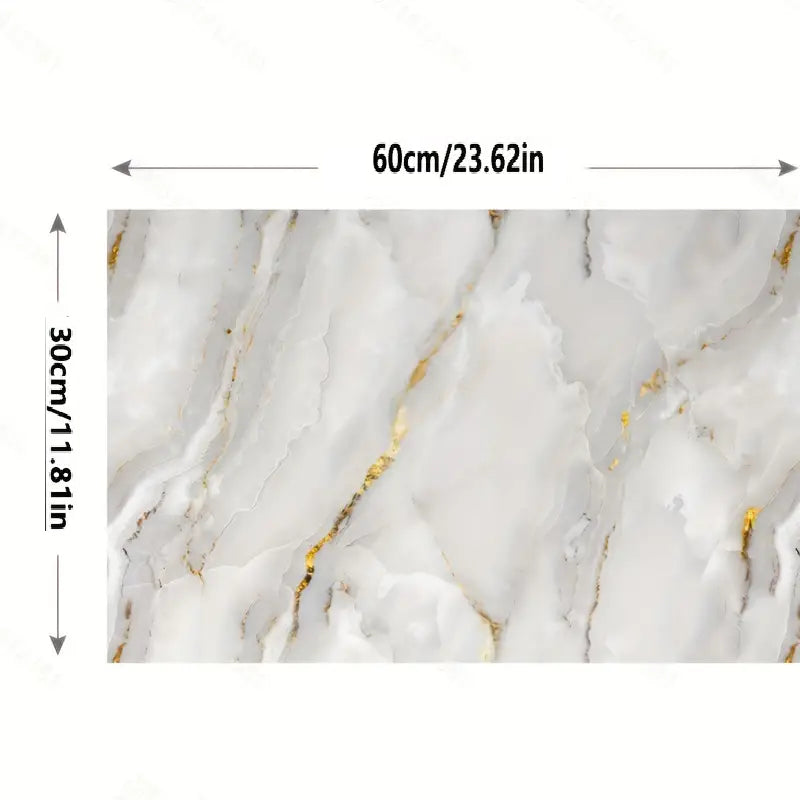 Vinyl White Marble Pattern Aluminum Plastic Wall Sticker
