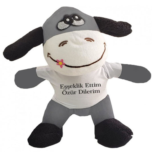 Toy Plush Donkey with "I Acted Like a Donkey" T-Shirt