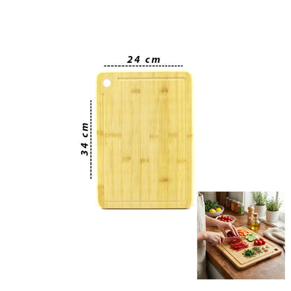 24X34X1.8CM AHŞAP BAMBU KESİM PANOSU - KESME TAHTASI (5347)