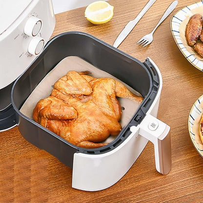 250 Pcs Air Fryer Disposable Parchment Paper, Oil-proof Non-stick Food Grade Perforated Square Liner (5347)