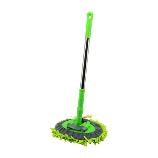 25CM - OVAL   MAKARNA  MOP RENKLİ MİKROFİBER  180° HAREKETLİ - UZAYAN METAL SAPLI= 54--90CM (5347)