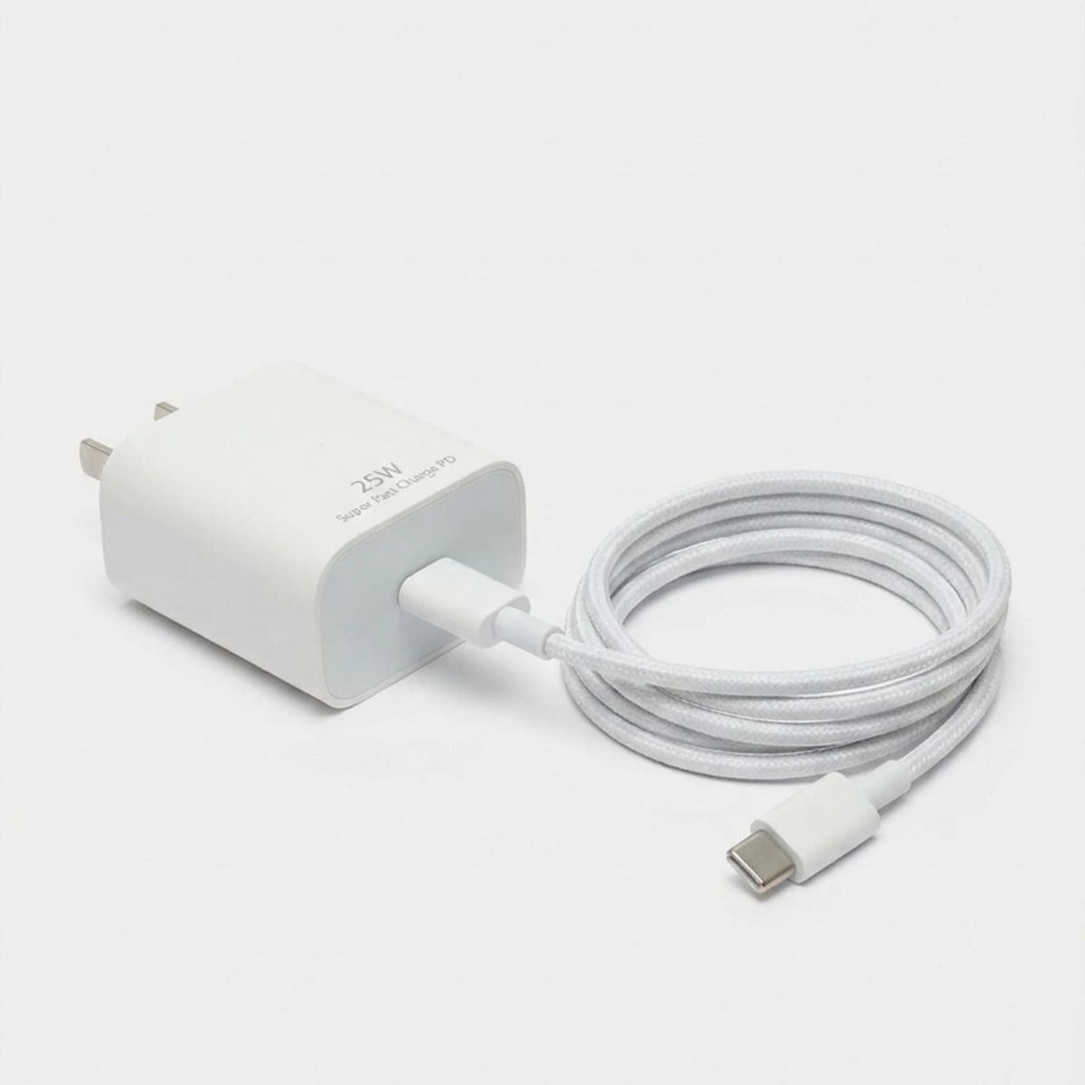 25W Hızlı Şarj Adaptörü USB-C to Type-C Kablolu - PD Destekli, Süper Hızlı Şarj Cihazı (5347)