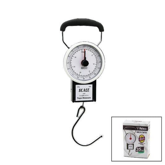 2-in-1 Hand Scale with Pointer and Tape Measure