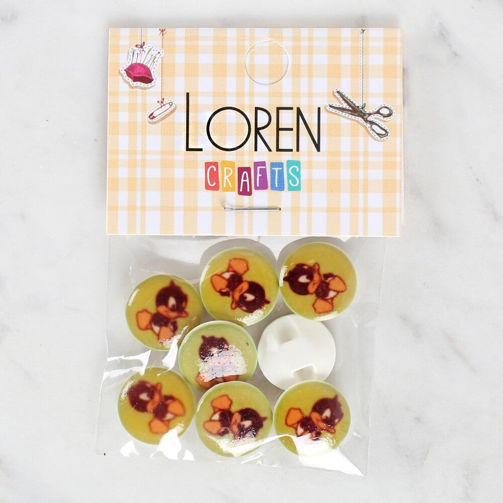 Loren Crafts 8-Piece Duck Button - 1204