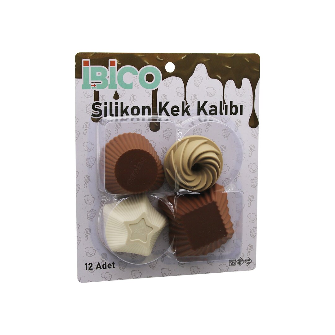 Muffin Kek Kalıbı Seti - 12'li Paket - Karışık Şekilli Set