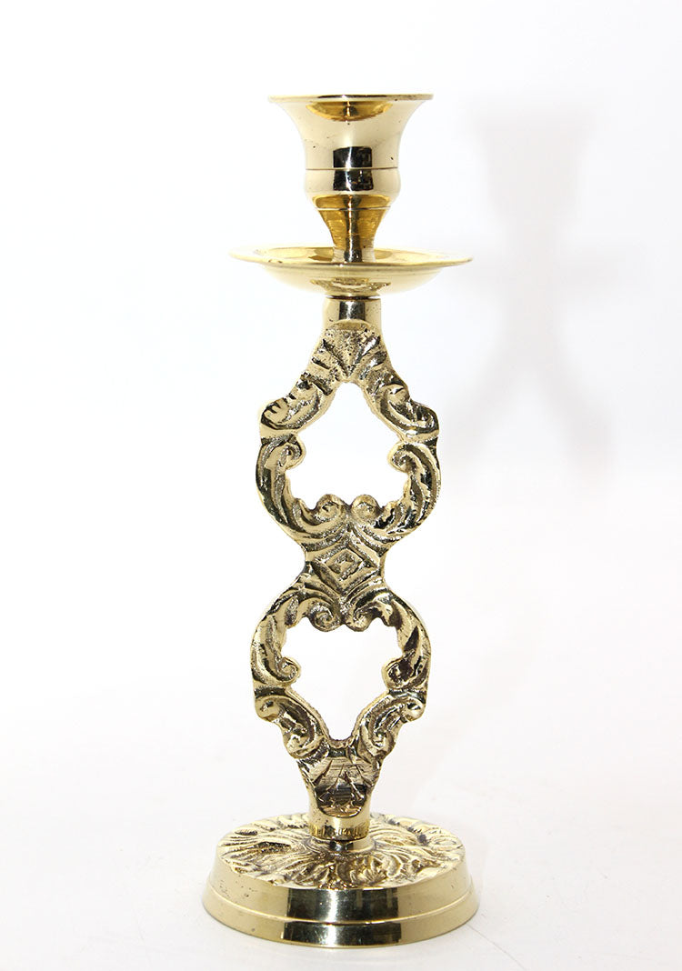 Single Brass Candlestick Model 4