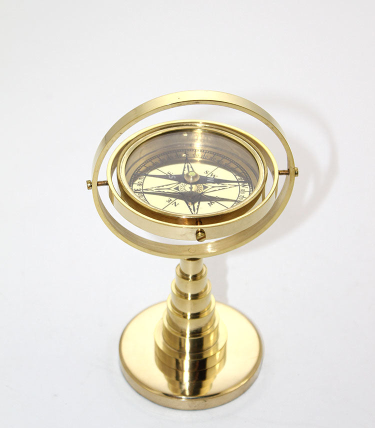 Brass Tabletop Compass Model 1