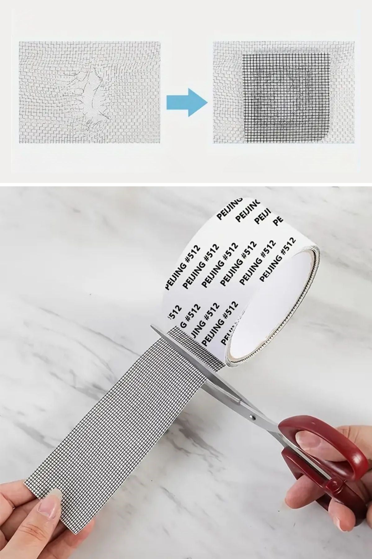 Starixa® Güçlü Yapışkanlı Pencere Tamir Bandı, Böcek Önleyici Yama Bandı 2 mt x 5 cm