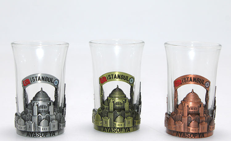 Single Metal Glass Shot Glass