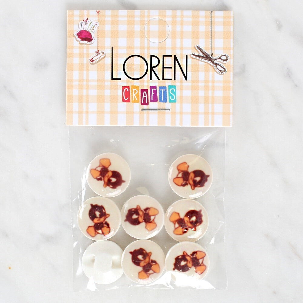 Loren Crafts 8-Piece Duck Button - 1201