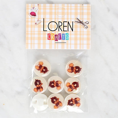 Loren Crafts 8-Piece Duck Button - 1201
