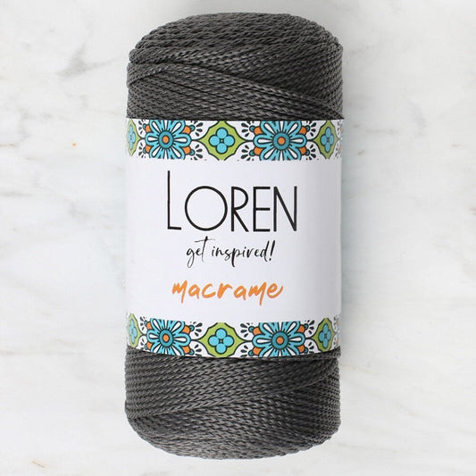 Loren Macrame Grey Hand Knitting Yarn - RM 067 - 34341