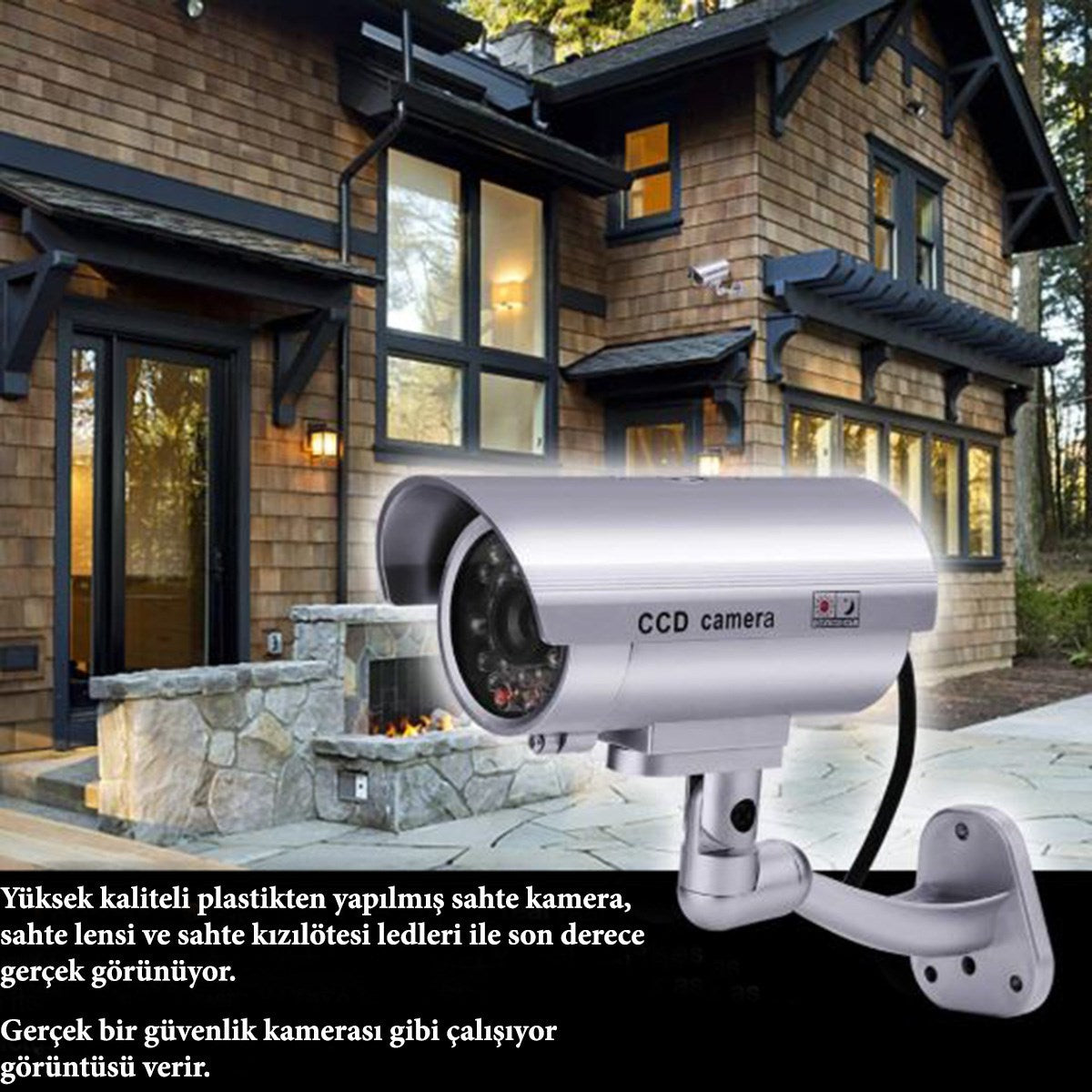 Starixa® %100 Gerçekçi İç ve Dış Mekan İçin Sahte Güvenlik Kamerası