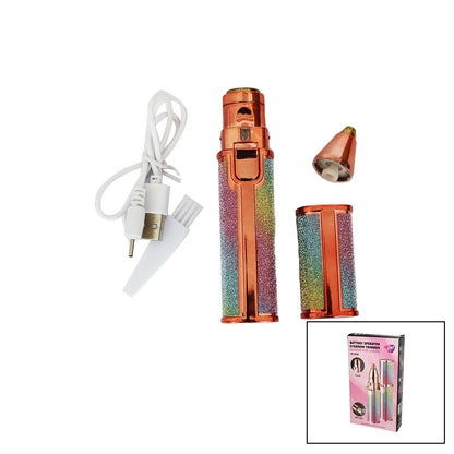 ماكينة إزالة شعر الخدين والأنف 2 في 1 (موديل أحمر شفاه - لامعة - شحن USB) (5347)
