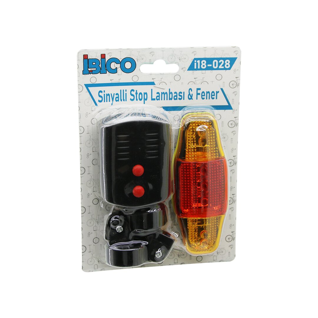مصباح دراجة COB LED 2 في 1 - ضوء توقف بإشارة (بطارية) (5347)