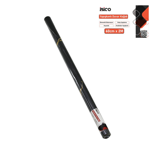 2MT X 60CM SİYAH MERMER DESENLİ TEZGAH ÜSTÜ FOLYO STİCKER - DUVAR KAĞIT KENDİNDEN YAPIŞKANLI - EKO DEKORASYON - DAYANIKLI (5347)