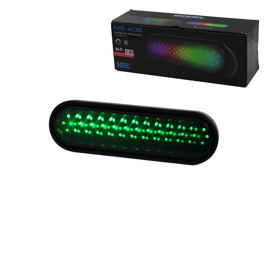 سماعة بلوتوث لاسلكية RGB 2×2 بوصة قابلة للشحن USB من النوع C بقدرة 5 واط (5347)