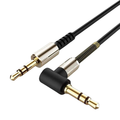 3.5mm AUX Kablosu Jak Erkek Erkek L Tipi 1 Metre Ses Aktarım Kablosu (5347)
