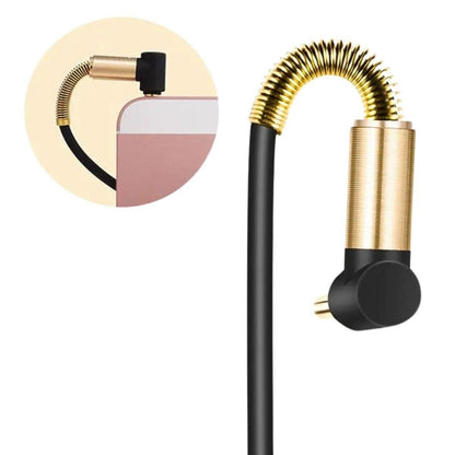 3.5mm AUX Kablosu Jak Erkek Erkek L Tipi 1 Metre Ses Aktarım Kablosu (5347)