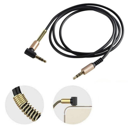 3.5mm AUX Kablosu Jak Erkek Erkek L Tipi 1 Metre Ses Aktarım Kablosu (5347)
