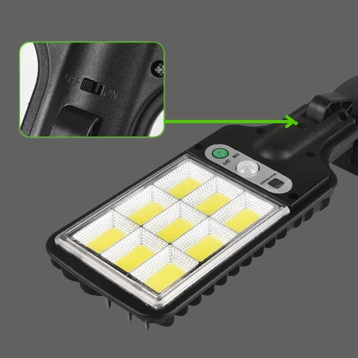 مصابيح جدارية LED تعمل بالطاقة الشمسية مع 3 أوضاع إضاءة مختلفة وجهاز تحكم عن بعد ومناسبة للاستخدام الخارجي (5347)
