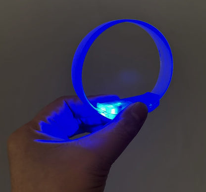 3 Modlu Pilli LED Işıklı Esnek Parti Bilekliği Mavi (5347)