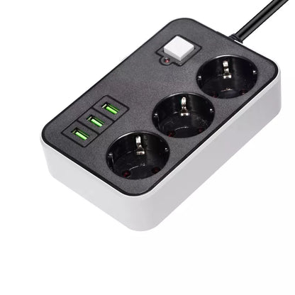 مقبس حماية من التيار بثلاثة منافذ USB وثلاثة مخارج بطول 1.8 متر (5347)