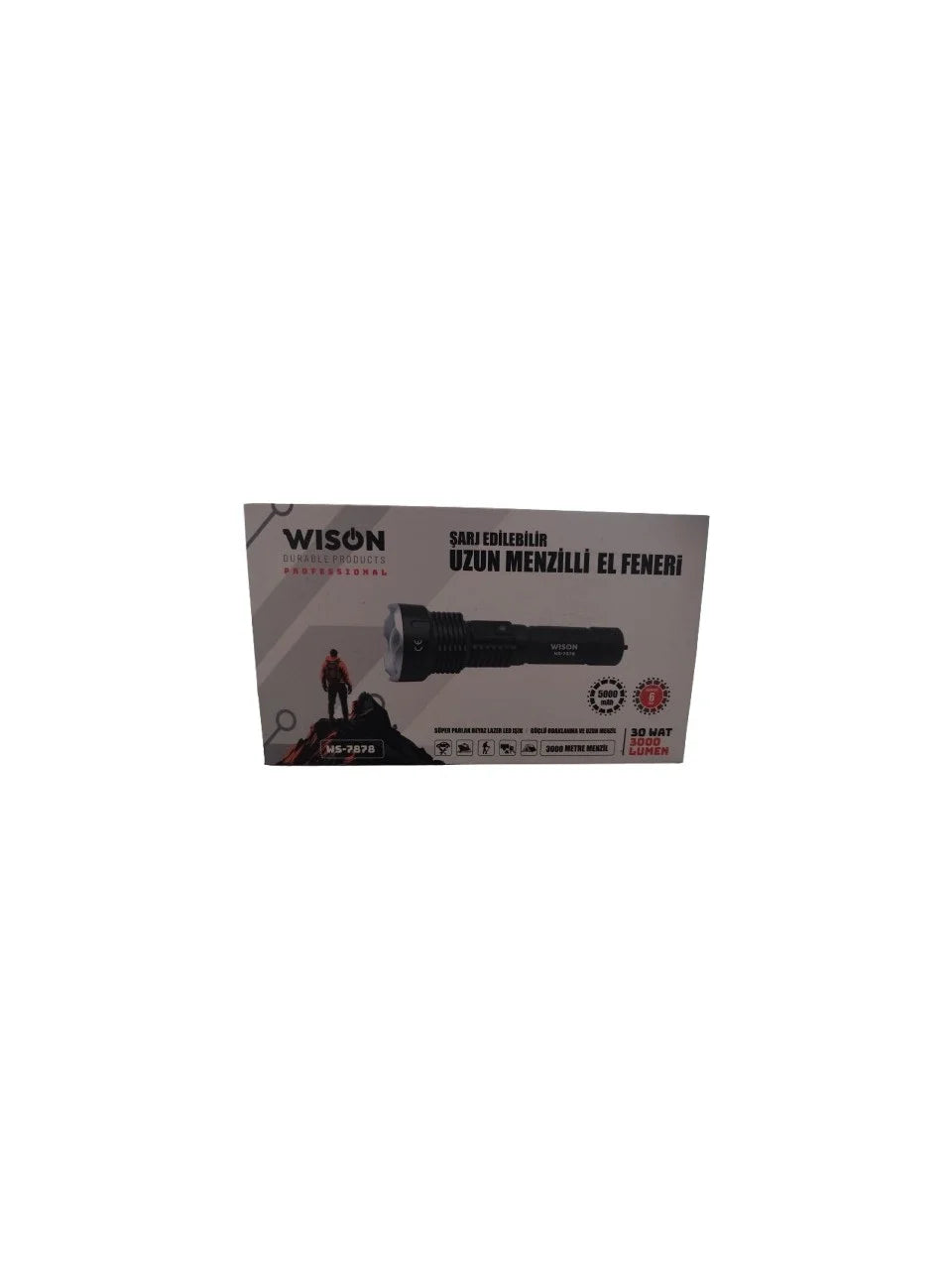 30 Watt 3000 Lümen Uzun Menzilli Fener WS-7878 (5347)