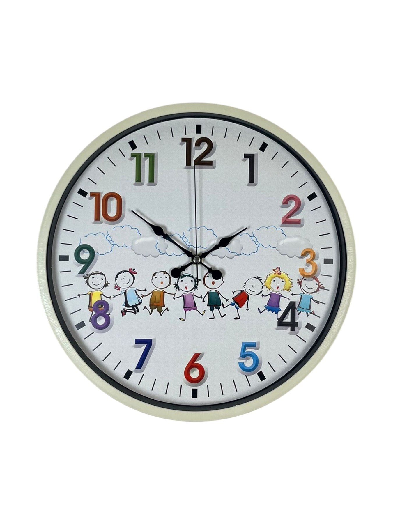 36 Cm Krem Çocuk Odası Duvar Saati