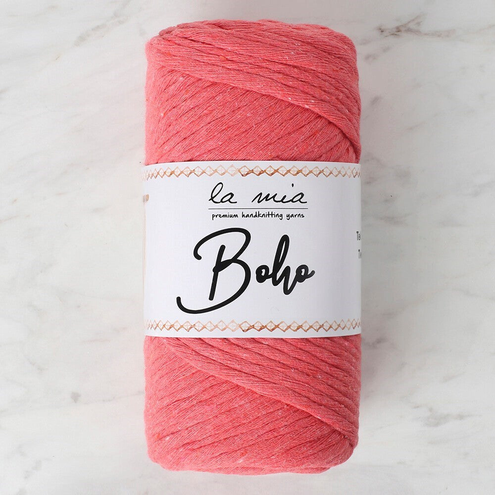 حبل مكرمية مجدول من La Mia Boho بلون زهر الرمان - L019 - 34213
