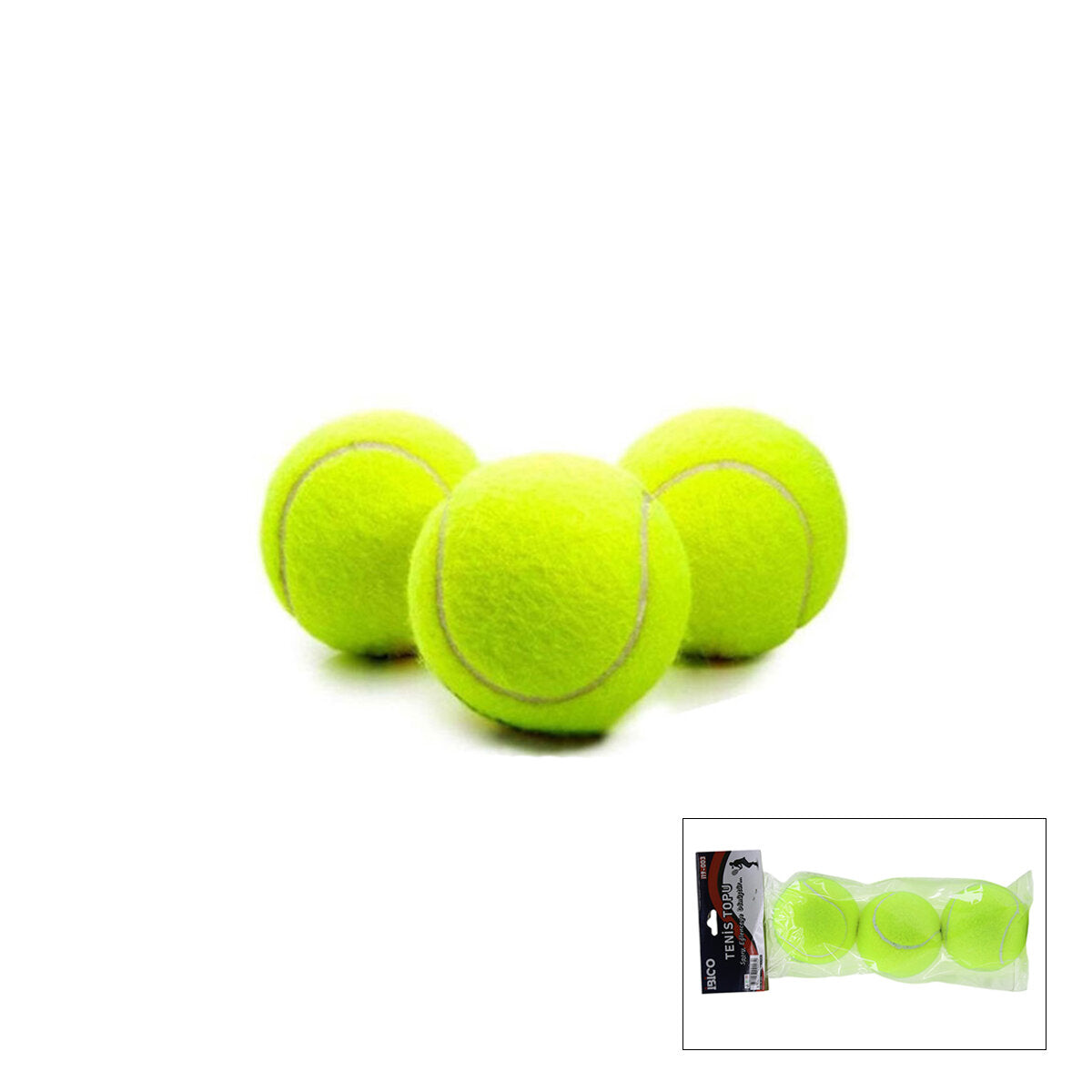 Tenis Topu Seti - 3'lü Paket - Dayanıklı Top