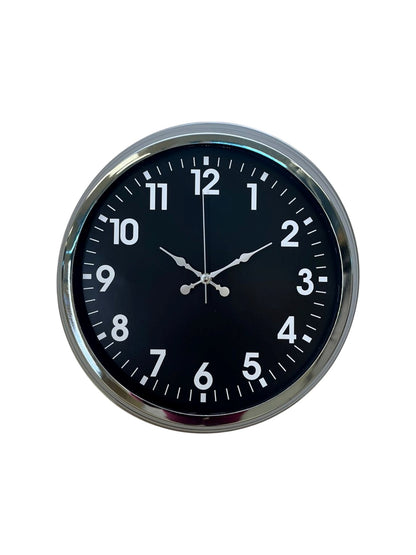 Modern 40 Cm Metal Krom Standart Duvar Saati