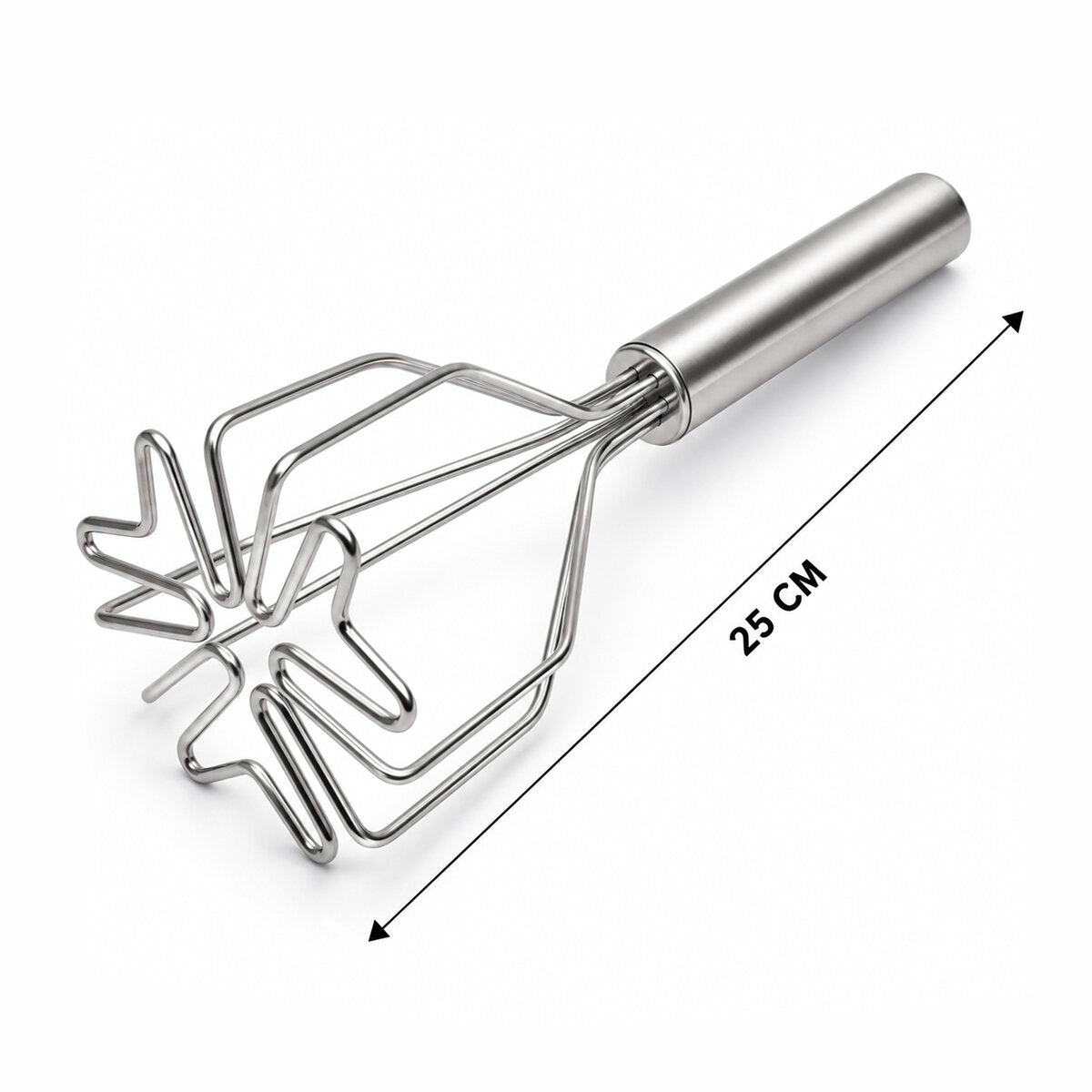 Patates Ezici - Kalp Şekilli - Paslanmaz Çelik - 26 cm Uzunluk