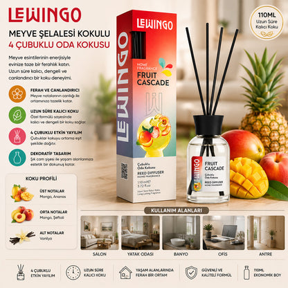 Fruit Cascade Bambu Çubuklu Oda Kokusu - 110 ml - Cam Şişe