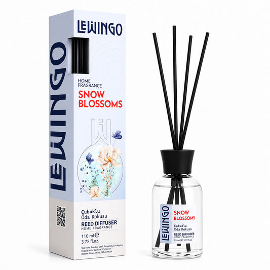 Snow Blossoms Bambu Çubuklu Oda Kokusu - 110 ml - Cam Şişe